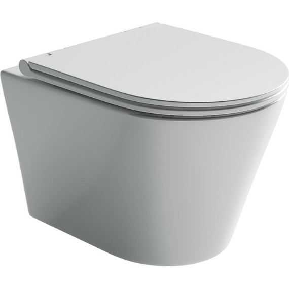 Унитаз подвесной Ceramicanova Forma Rimless CN3011 с тонкой крышкой микролифт - фото 