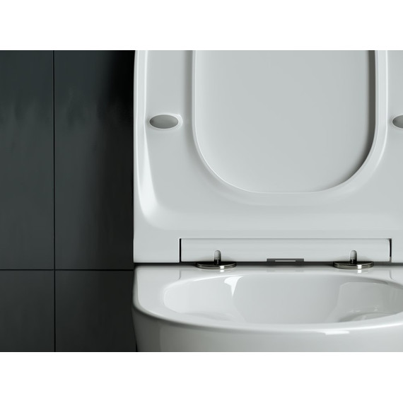 Унитаз подвесной Ceramicanova Forma Rimless CN3011 с тонкой крышкой микролифт - фото 6