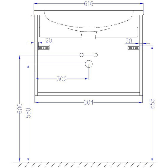 Тумба подвесная с раковиной Jacob Delafon Madeleine 60 см EB2052-J54, серый матовый - фото 5
