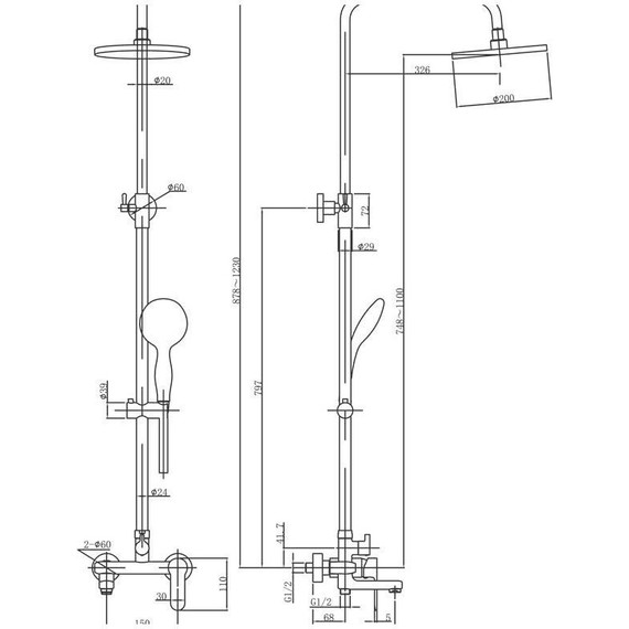 Душевая стойка Aquanet Passion R3 212273 - фото 2