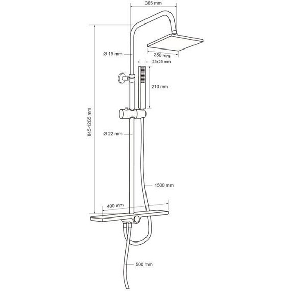 Душевая стойка Aquanet Pragmatic S AF430-70-S-C 243323 - фото 5