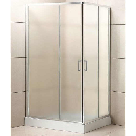Душевое ограждение BelBagno 120x80 см UNO-195-AH-2-120/80-P-Cr, хром/матовое - фото 