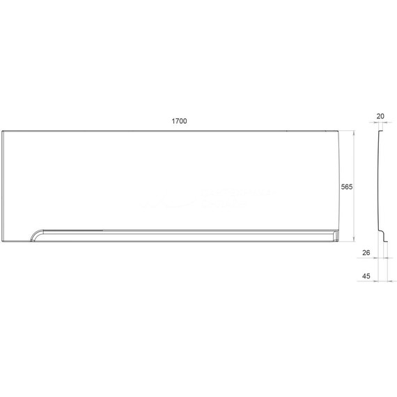 Панель фронтальная Тритон Мари 170 см L - фото 2