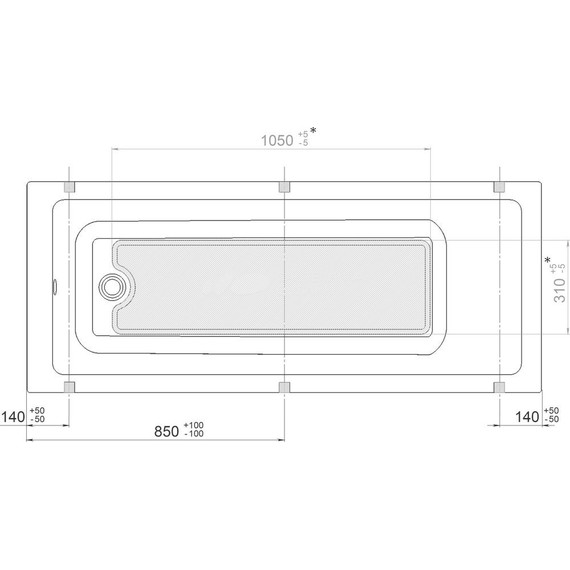 Ванна акриловая Тритон Аура 170x70 см с каркасом, Размер - мм: 1700х700 - фото 9