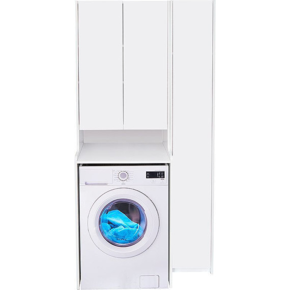 Пенал напольный Акватон Лондри 31 см 1A260603LH010, белый глянец - фото 3