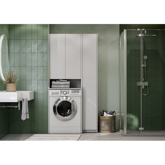 Пенал для стиральной машины Акватон Лондри 60 см 1A260503LH010, белый глянец (Поставляется в разобранном виде) - фото 3