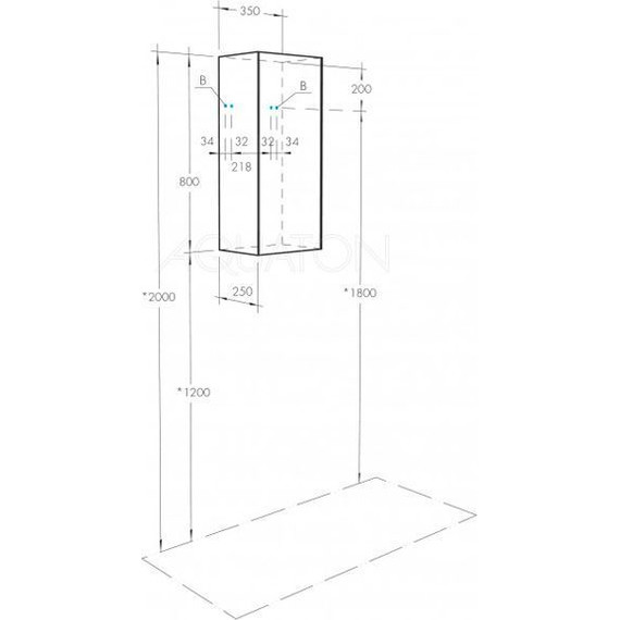 Шкаф подвесной Акватон Сохо 35 см 1A258403AJ9A0, слэйт/галька серая - фото 7
