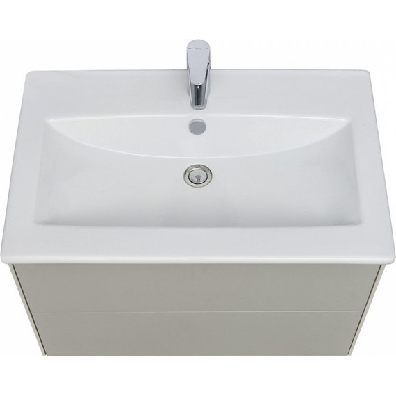 Тумба подвесная с раковиной Акватон Сохо 75 см 1A258101AJ9A0, слэйт/галька серая - фото 4