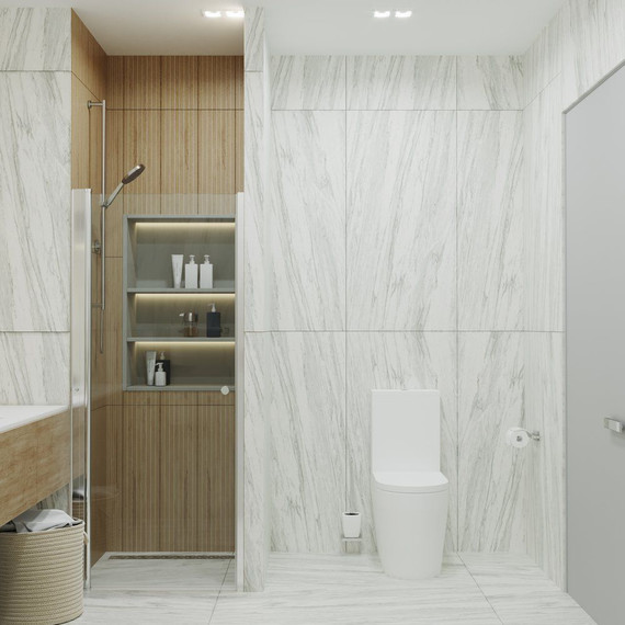 Душевая дверь Тритон Уно 80 см, алюминий/прозрачное - фото 4