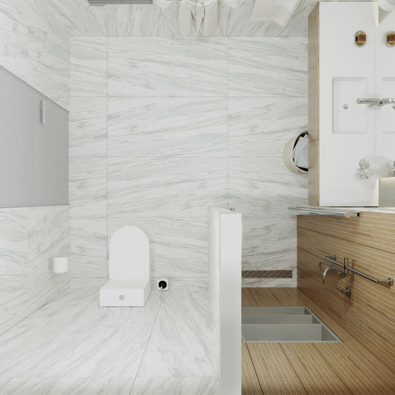 Душевая дверь Тритон Уно 80 см, алюминий/прозрачное - фото 6