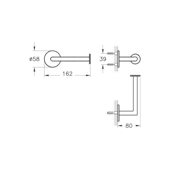 Держатель для туалетной бумаги Vitra Origin A4488736, чёрный матовый - фото 2