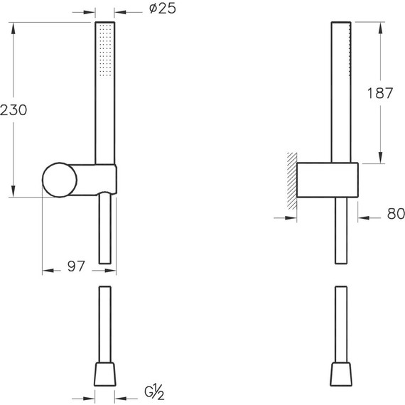 Душевой гарнитур Vitra Origin A4554326, медный - фото 2