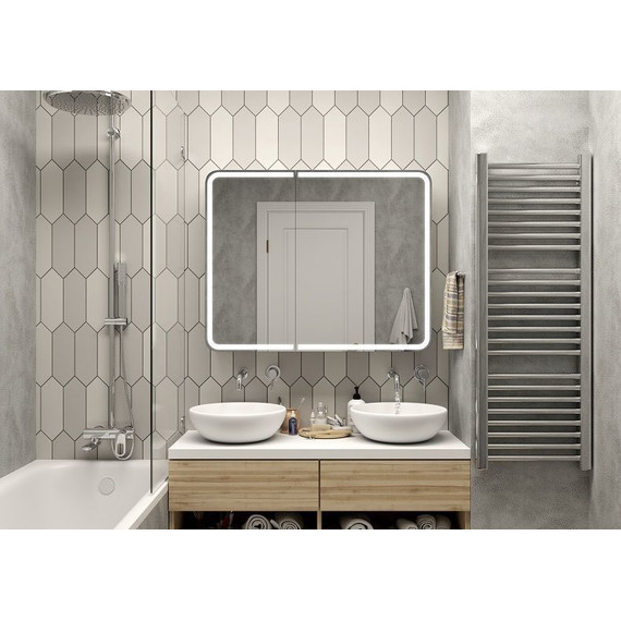 Зеркало-шкаф Art&Max Platino Led 100 см AM-Pla-1000-800-2D-F - фото 2