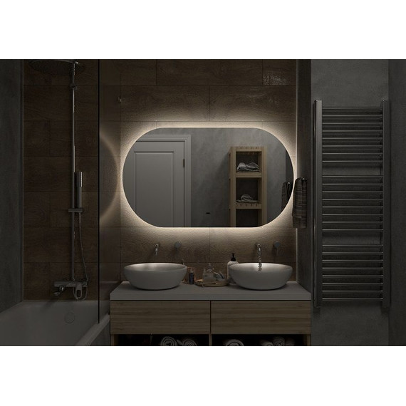 Зеркало Art&Max Torino Led 100 см AM-Tor-1000-600-DS-F - фото 4