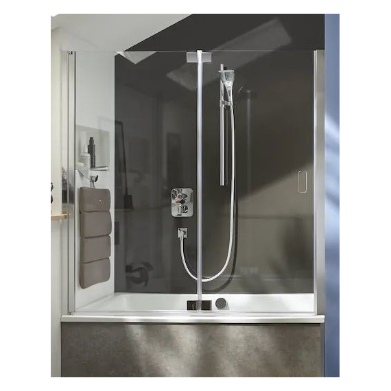 Шторка для ванны Jacob Delafon Capsule 120 см E6D126-GA, хром/прозрачное - фото 