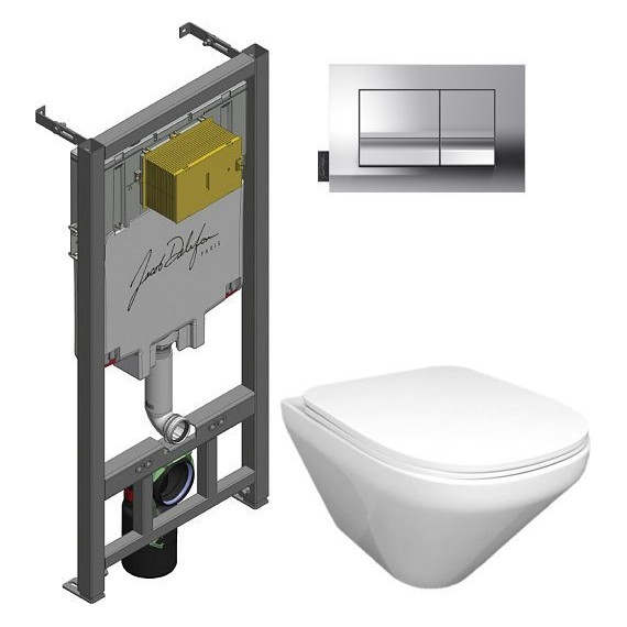 Инсталляция с подвесным безободковым унитазом Jacob Delafon Modern Life E21773RU-00 - фото 