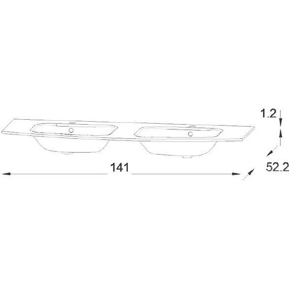 Раковина мебельная Jacob Delafon Nona 141 см EB1887RU-DE4, серый матовый - фото 3