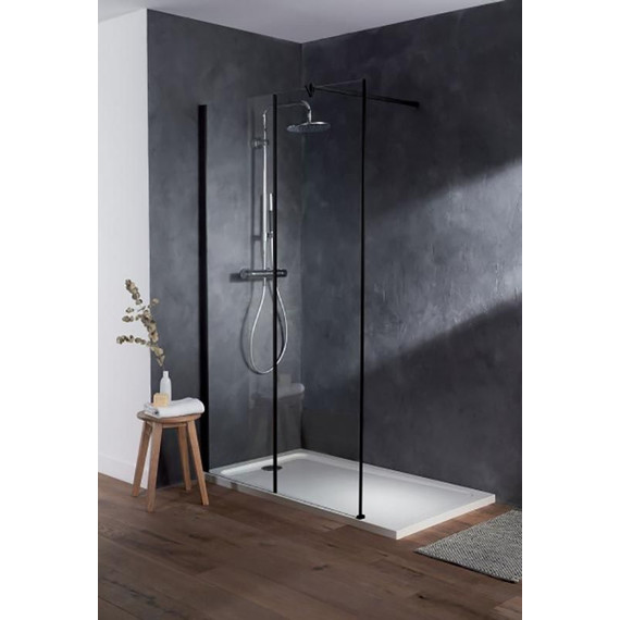 Душевая перегородка Jacob Delafon Serenity 100 см E14W100-BLV, черный/серое - фото 2