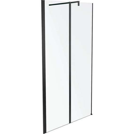 Душевая перегородка Jacob Delafon Serenity 120 см E14W120-BLV, черный/серое - фото 