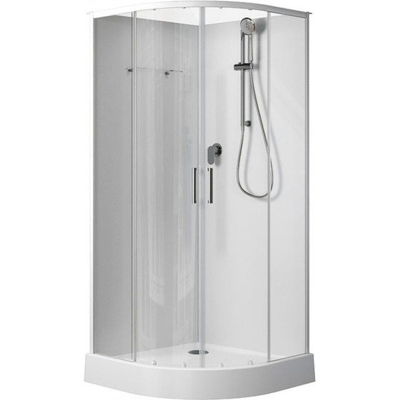 Душевое кабина Aquanet Passion EVO R 100x100 см 281965, белый/прозрачное (безсиликоновая сборка) - фото 