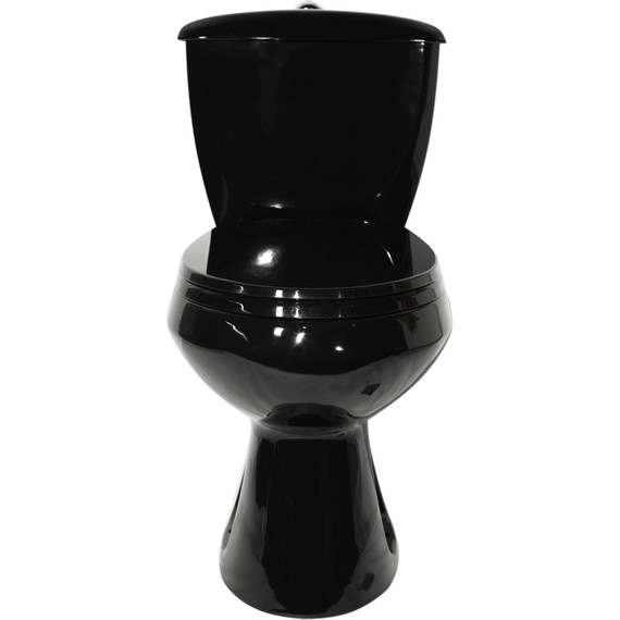 Унитаз-компакт Оскольская керамика Элисса Стандарт черный с полипропиленовой крышкой 43374130202, Цвет производителя: чёрный - фото 3