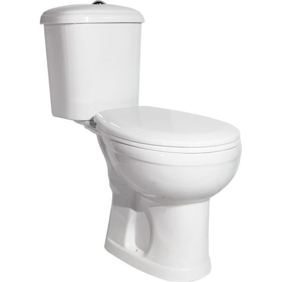 Унитаз-компакт Оскольская керамика Дора Стандарт горизонтальный выпуск с полипропиленовой крышкой 47301130402, Цвет производителя: белый - фото 2