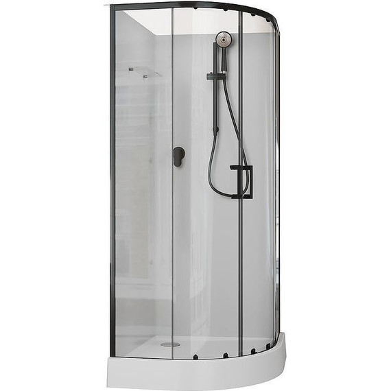 Душевое кабина Aquanet Passion EVO R 100x100 см 282010, чёрный/прозрачное (безсиликоновая сборка) - фото 3