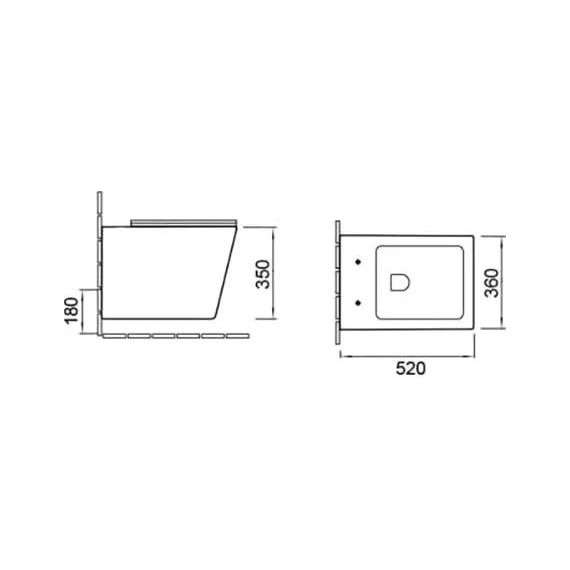 Инсталляция Grohe Rapid SL с подвесным безободковым унитазом SantiLine SL-5007 - фото 13