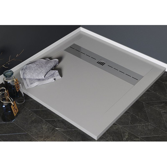 Каменный поддон Aquanet Delight 90x90 см 258882, серый - фото 