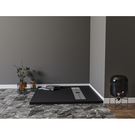 Каменный поддон Aquanet Delight 90x90 см 258896, чёрный - фото 3