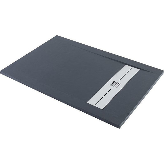 Каменный поддон Aquanet Delight 140x80 см 258898, чёрный - фото 2