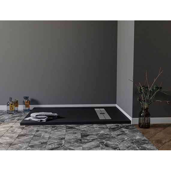 Каменный поддон Aquanet Delight 120x80 см 258897, чёрный - фото 5