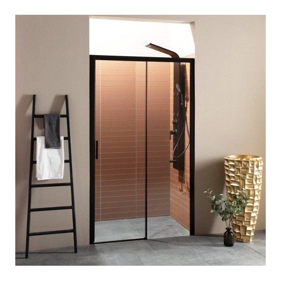 Душевая дверь Aquanet Pleasure AE60-N-160H200U-BT 160 см (стекло 8 мм) чёрный/прозрачное - фото 