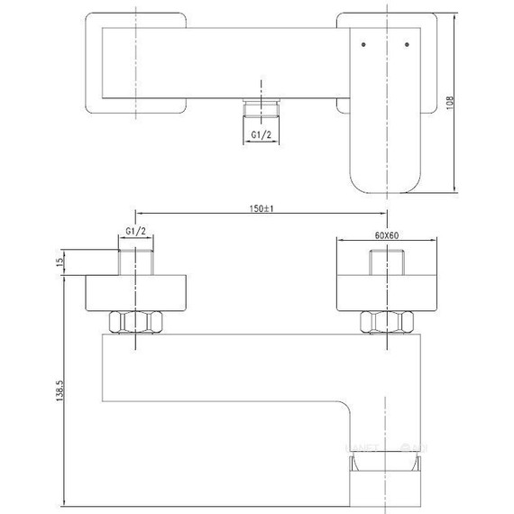 Смеситель для душа Aquanet Cubic SD90447 187231 - фото 4