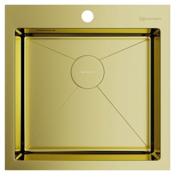 Мойка кухонная Omoikiri Akisame 51-LG (4973439) 1,2 мм, светлое золото, Цвет производителя: светлое золото - фото 