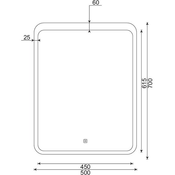 Зеркало Mirsant Air 50 см - фото 3