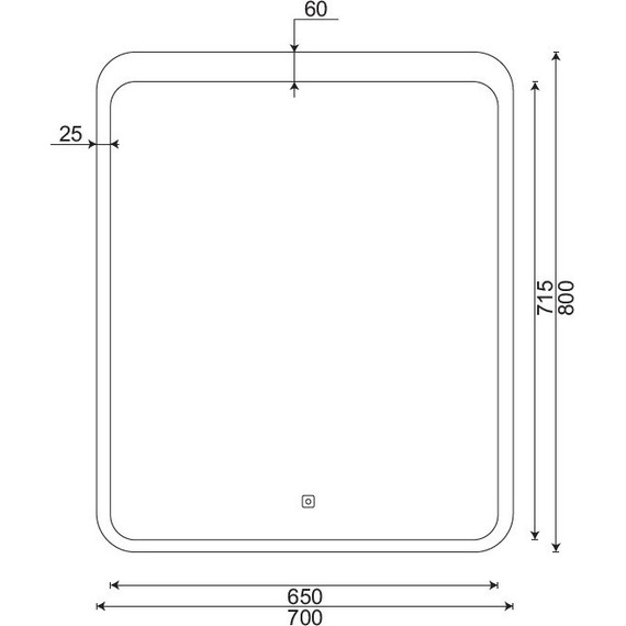 Зеркало Mirsant Air 70 см - фото 3
