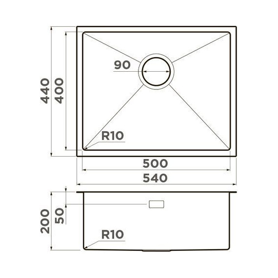 Мойка кухонная Omoikiri Taki 54-U/IF-GM (4973107) 1,2 мм, вороненая сталь, Цвет производителя: вороненая сталь - фото 4