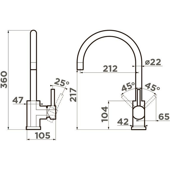 Смеситель для кухни Omoikiri Wakayama-GM 4994291, светлое золото - фото 5