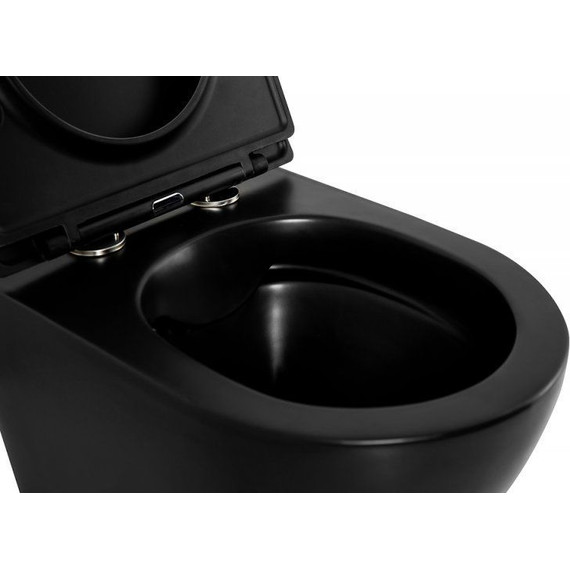 Унитаз подвесной безободковый BelBagno Colorato BB062CHR-MB, чёрный матовый, Цвет производителя: чёрный матовый - фото 6