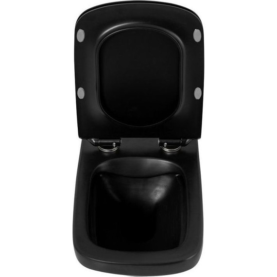 Сиденье с крышкой для унитаза BelBagno Sela микролифт BB3201SC-MB, чёрный матовый - фото 3