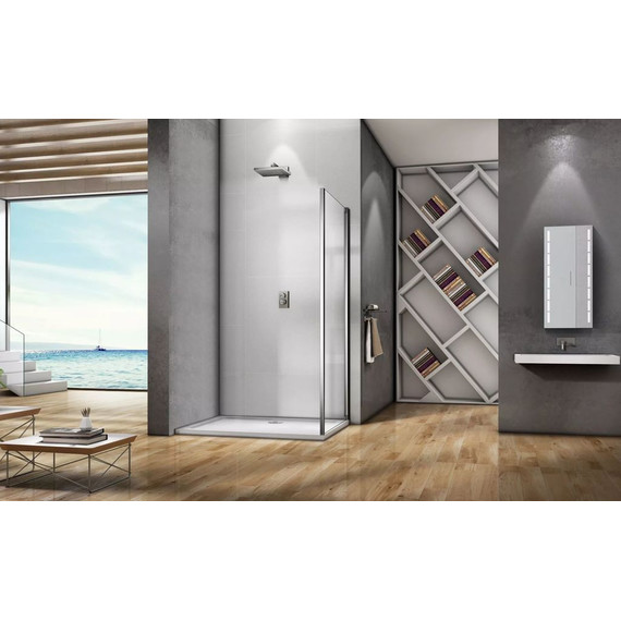 Боковая стенка Bas Lira SP-90-C-CH 90 см хром/прозрачное - фото 7