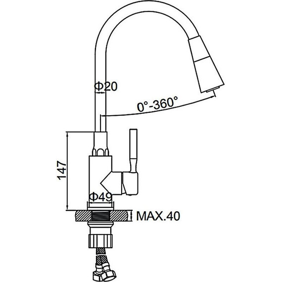 Смеситель для кухни Ledeme L4199 - фото 10