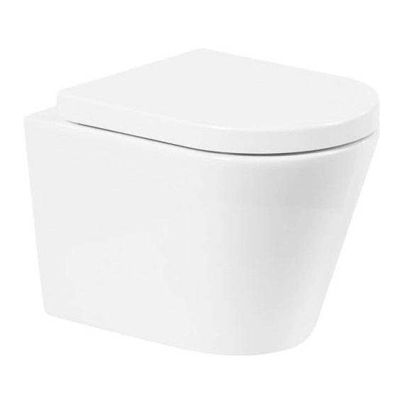 Унитаз подвесной безободковый BelBagno Flay-R BB053CHR - фото 3