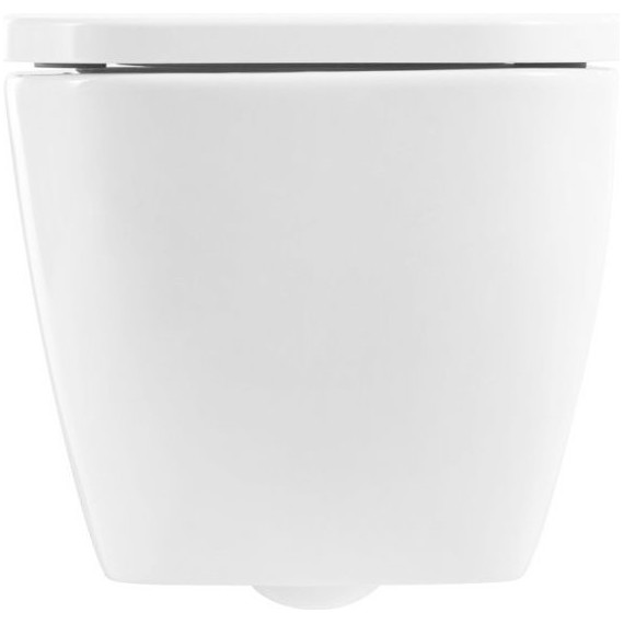 Унитаз подвесной безободковый BelBagno Alpina BB10100CHR с крышкой микролифт BB309SC - фото 6