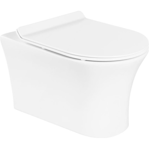 Унитаз подвесной безободковый BelBagno Ancona BB1224CHR-SM - фото 