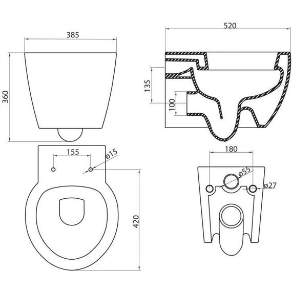 Унитаз подвесной BelBagno Sabrina BB122CH - фото 7