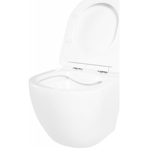 Унитаз подвесной безободковый BelBagno Uno BB3105CHR/SC с тонкой крышкой микролифт - фото 6