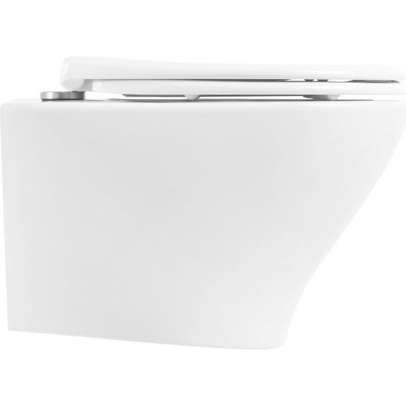 Унитаз подвесной безободковый BelBagno Acqua BB340CHR - фото 3