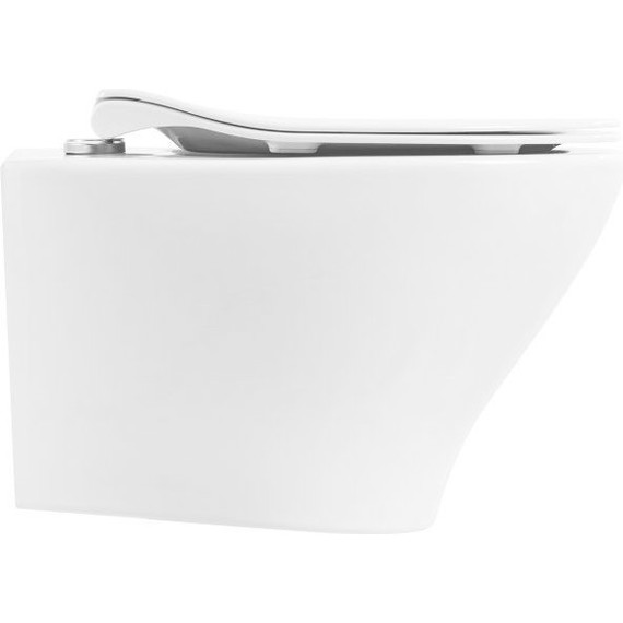 Унитаз подвесной безободковый BelBagno Acqua BB340CHR - фото 4